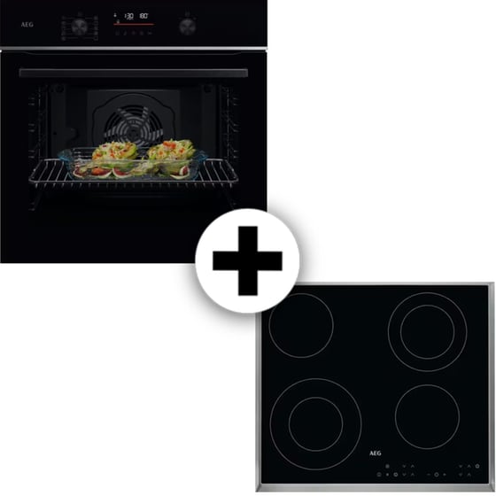 AEG TU5PB431SB & HK 634021 XB 72 Lt Inox Εντοιχιζόμενος Σετ Φούρνος και Εστία image 0