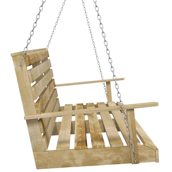 Κούνια Κήπου Κρεμαστή VidaXL από Ξύλο 155x65x60cm - Καφέ image 3