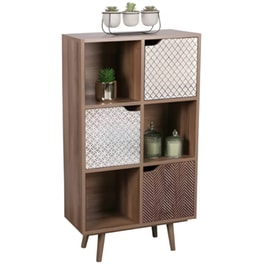 Βιβλιοθήκη Aria Trade από MDF 59.6x29x105 cm - Φυσικό/ Καφέ