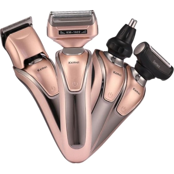 Σετ Περιποίησης Προσώπου KEMEI KM-1622 4 σε 1 - Χρυσό/ Ροζ image 0
