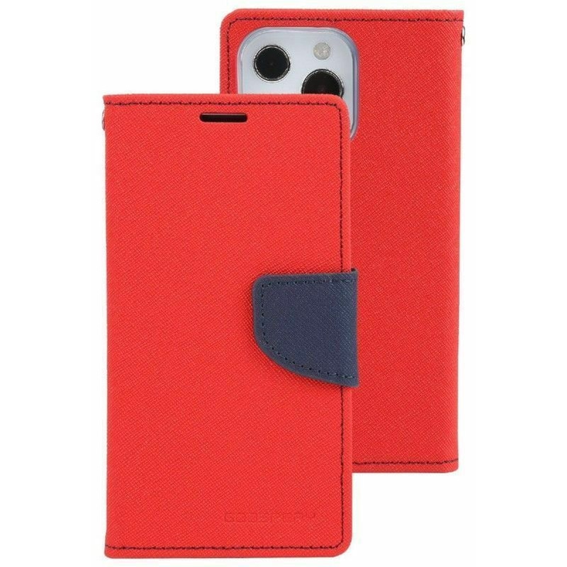 Θήκη Apple iPhone 13 Pro Max - Mercury Goospery Fancy Diary - Κόκκινο/Μπλε