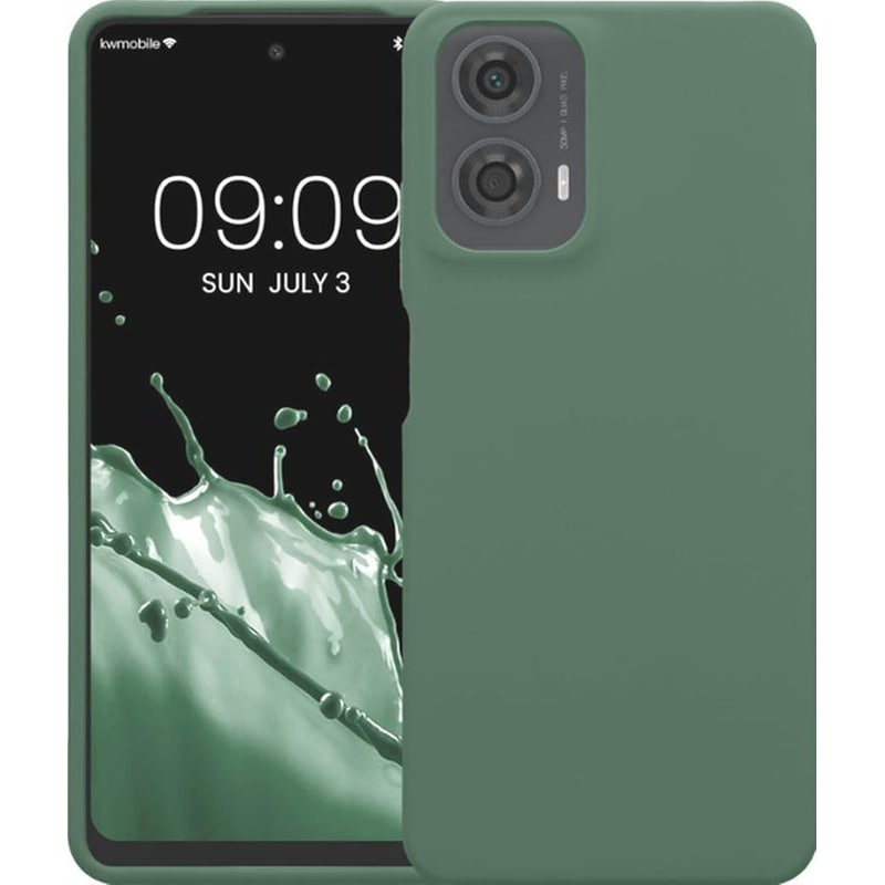 KWMOBILE Θήκη Motorola Moto G24 / G04 - Kwmobile Soft Flexible Rubber Cover Σιλικόνης - Forest Green (kwm000022rp002c)