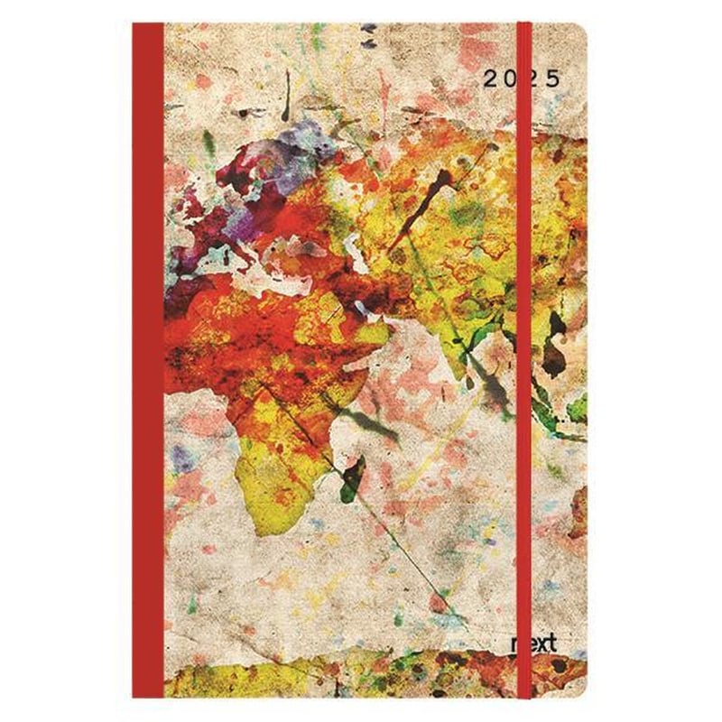 NEXT Ημερολόγιο Ημερήσιο 2025 Next 12M World Map 12x17 cm