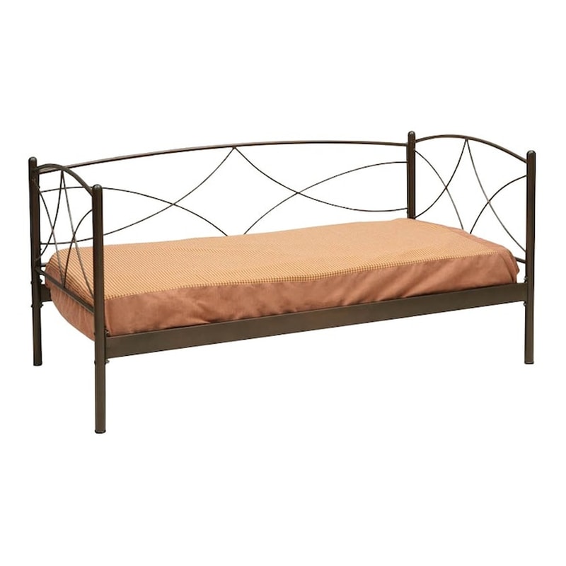 Τριθέσιος Καναπές Welhome 90x190cm – Καφε