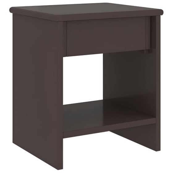 Κομοδίνο Vidaxl Από Μασίφ Ξύλο Πεύκου 35x30x40 cm - Καφέ Σκούρο image 3