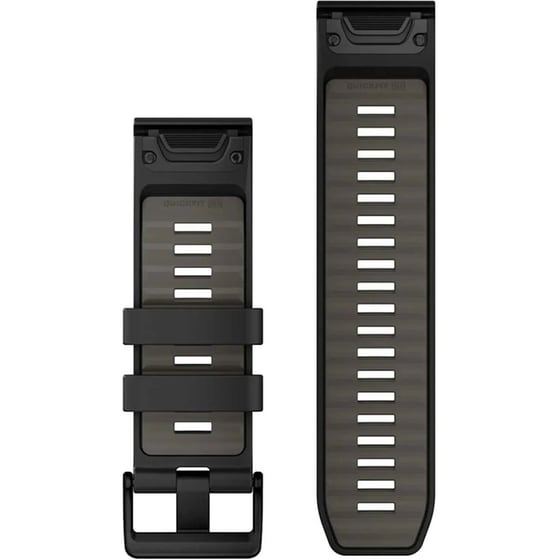 Λουράκι Garmin QuickFit 26 Silicone Band για Garmin QuickFit 26mm - Black with Pebble Gray image 1