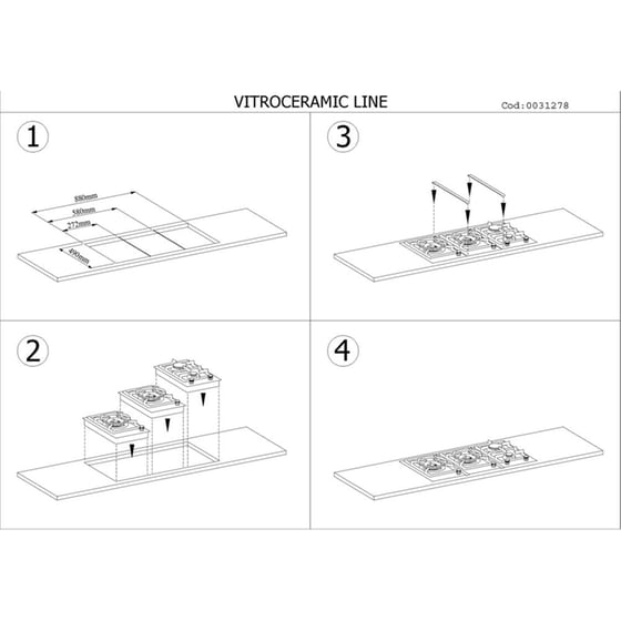 MONDIN VDJ603VNEC(GPL) Εστία Υγραερίου Domino Αυτόνομη image 2