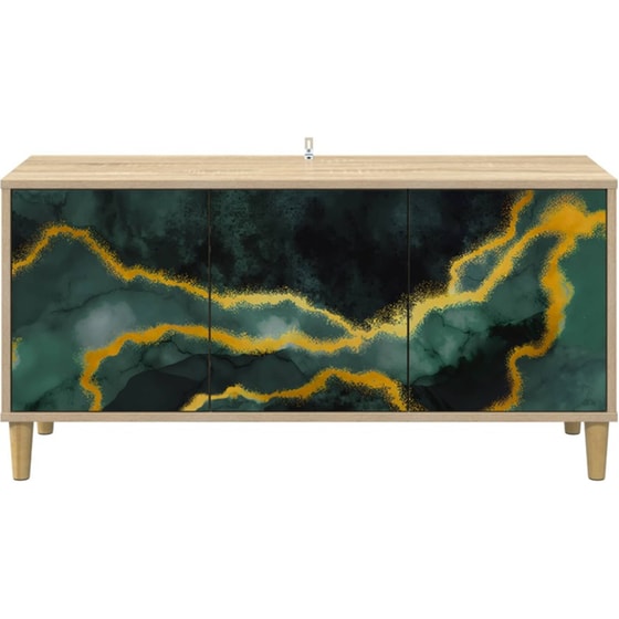 Έπιπλο Τηλεόρασης VidaXL WIJHE 102 x 33 x 50 cm - Sonoma Δρυς image 3
