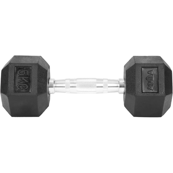 Αλτήρας Εξάγωνος Amila 84765 Rubber Cover A - 5kg image 1