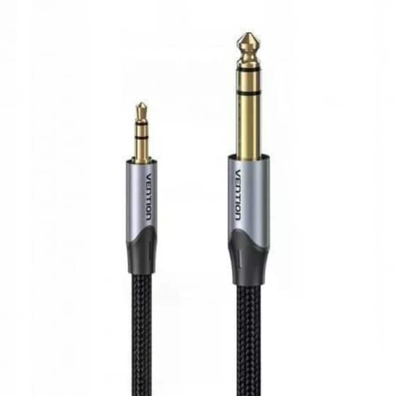 Καλώδιο Ήχου Vention BAUHF 6.5mm male σε 3.5mm male 1m - Γκρι image 0