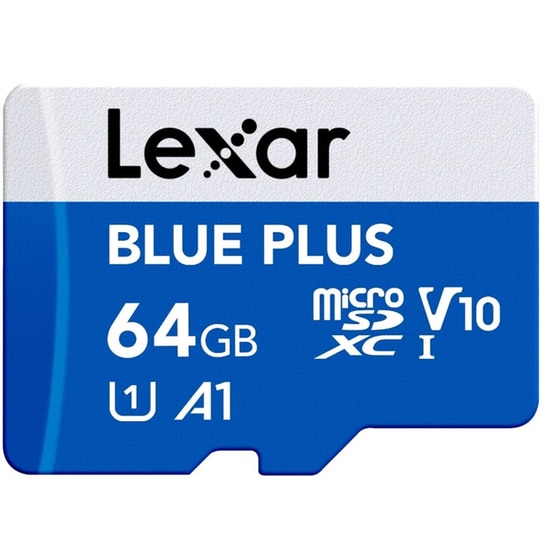 Lexar Blue Plus microSDXC 64GB Class 10 U1 V10 UHS-I με αντάπτορα image 1