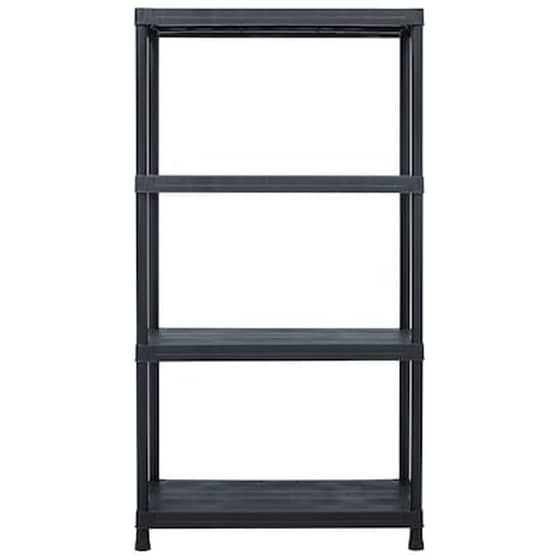 Vidaxl Ραφιέρες 2 Τεμ. Μαύρες 60 X 30 X 138 Εκ. Πλαστικές image 3