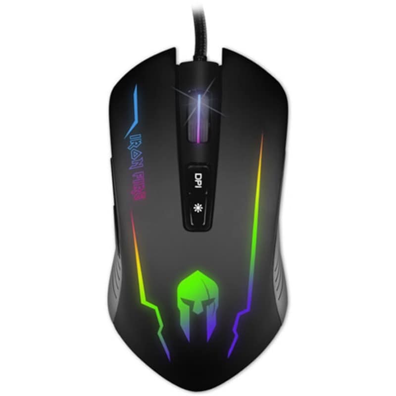 NOD Iron Fire RGB Gaming Ενσύρματο Ποντίκι Μαύρο