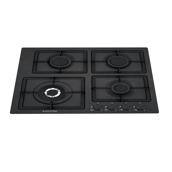 NEOX FQ604VTGLNL (GN) 59 cm Μαύρο Εστία Φυσικού Αερίου Αυτόνομη image 1