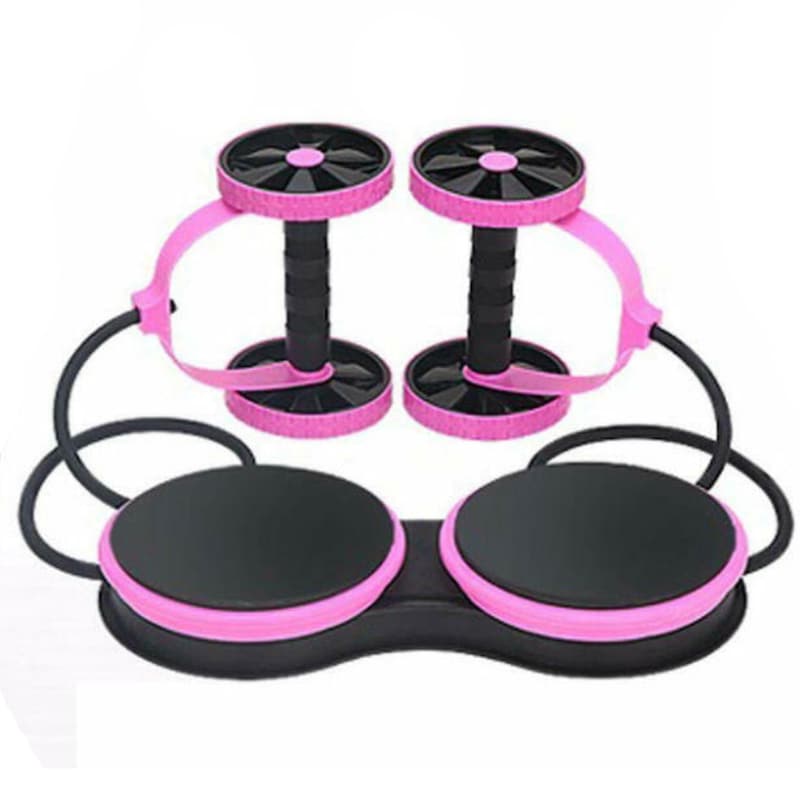 Όργανο Γυμναστικής με Λάστιχα Multifunction Abdominal Wheel Sl-186 - Ροζ OEM