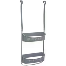 Ραφιέρα Μπάνιου Spitishop Πλαστική Διπλή 31.5x11x70cm - Γκρι