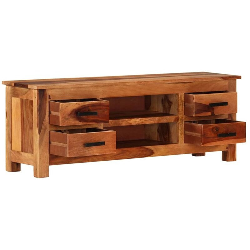 VIDAXL Έπιπλο Τηλεόρασης VidaXL Μασίφ Ξύλο 110x30x40cm - Καφέ