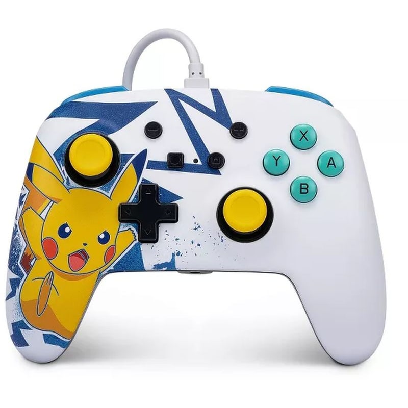 POWERA PowerΑ Enhanced Wired Ενσύρματο Gamepad για Switch Pikachu High Voltage - Λευκό