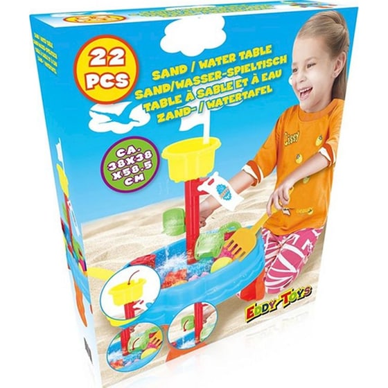 Σετ Eddy Toys Παιδικό Επιτραπέζιο Παιχνίδι Νερού & Άμμου,  22 Τμχ - 38x38x58.5 cm image 1