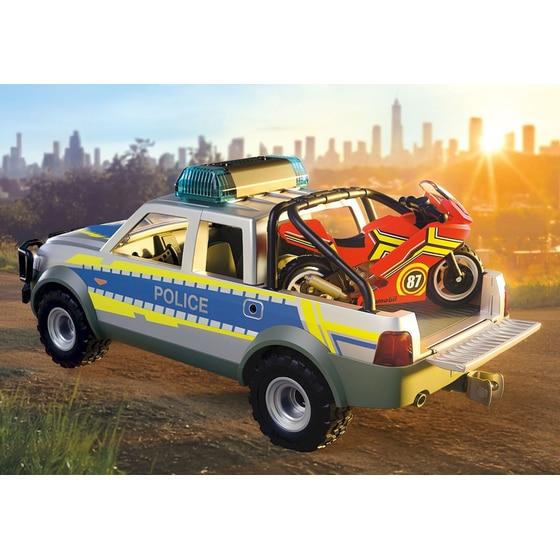 PLAYMOBIL®&nbsp; City Action Αστυνομικό Όχημα Pickup και Μοτοσυκλέτα (71875) image 3