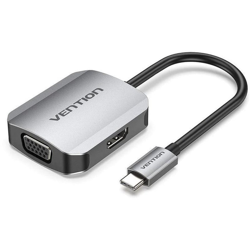 Αντάπτορας Vention USB Type-C σε HDMI σε VGA - Γκρι