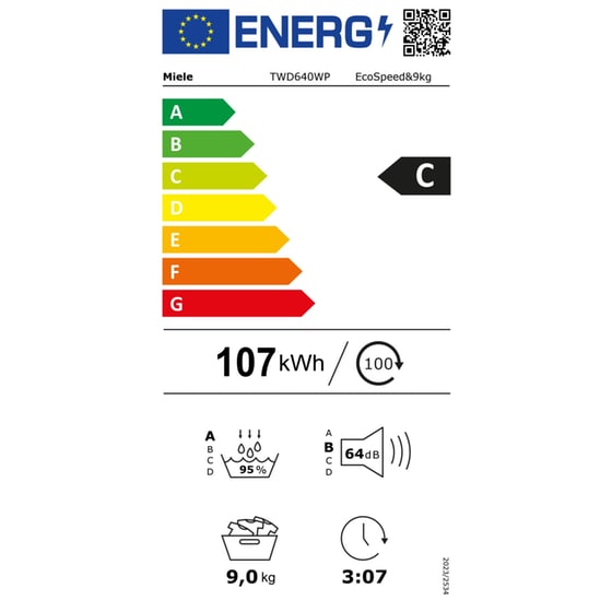 MIELE TWD640WP EcoSpeed 9 kg με Αντλία Θερμότητας Λευκό Στεγνωτήριο Ρούχων image 10