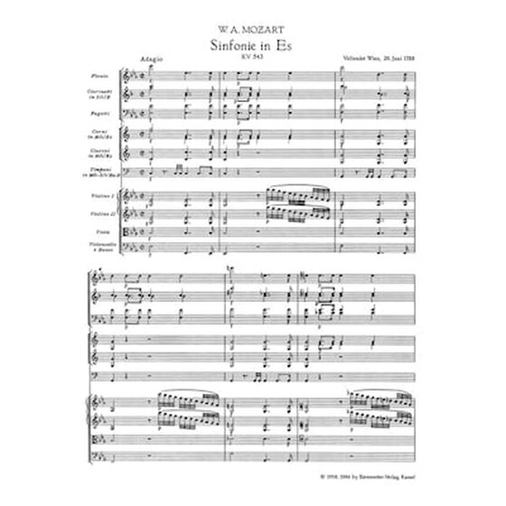 Βιβλίο Για Σύνολα Barenreiter Mozart - Symphony In Eb Major Nr.39 [pocket Score] image 2