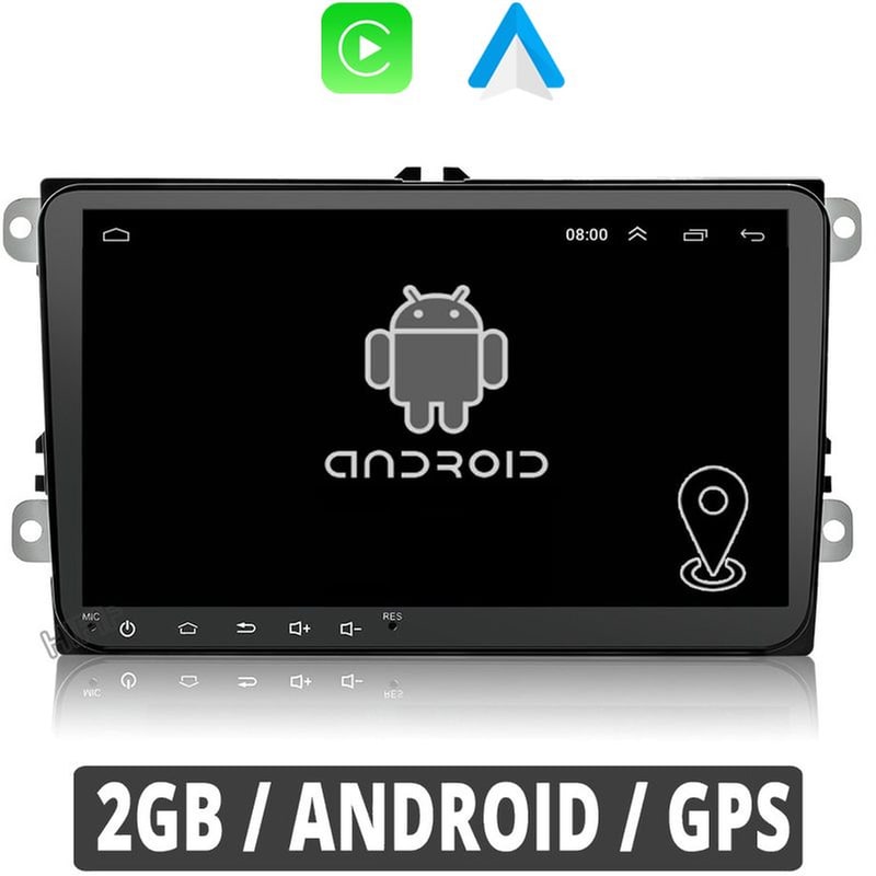 Ηχοσύστημα με Οθόνη Αφής 9 Android GPS Wi-Fi Bluetooth 2GB/ 16GB 8239N2 για Volkswagen, Seat, Skoda - Μαύρο