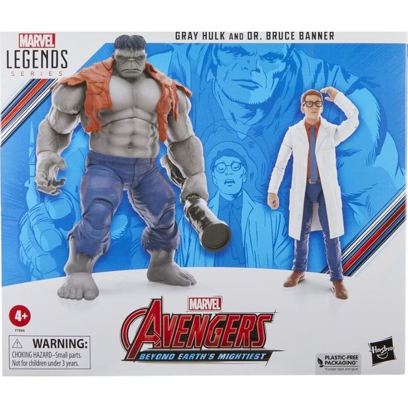 HASBRO Φιγούρες Δράσης Hasbro Marvel Legends - Gray Hulk And Dr. Bruce Banner 2-pack