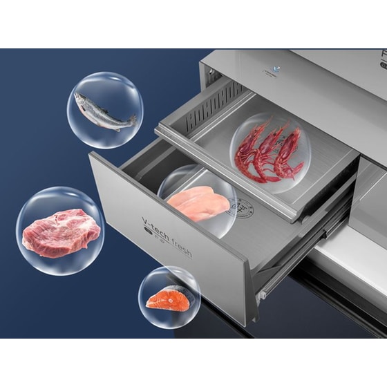 MIDEA MDRF705BIE70 515 Lt Total No Frost Ανθρακί Ψυγείο Ντουλάπα image 7