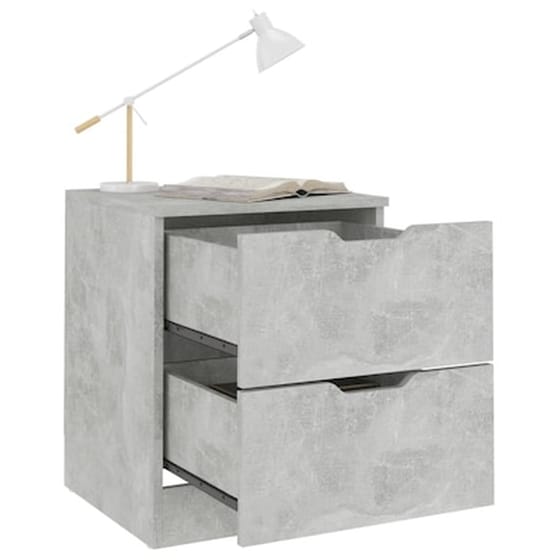 Vidaxl Κομοδίνο Γκρι Σκυροδέματος 40 X 40 X 50 Εκ. Από Μοριοσανίδα image 5