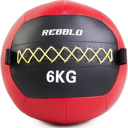 Μπάλα Wall Rebblo Κατάλληλη για Ενδυνάμωση 6 kg 32 cm από Πλαστικό και Δέρμα -Κόκκινο