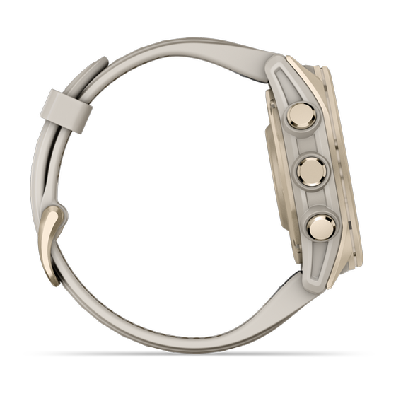 Smartwatch Garmin Fenix 8 43mm - Sapphire, Soft Gold with Fog Gray/Dark Sandstone Silicone Band image 3