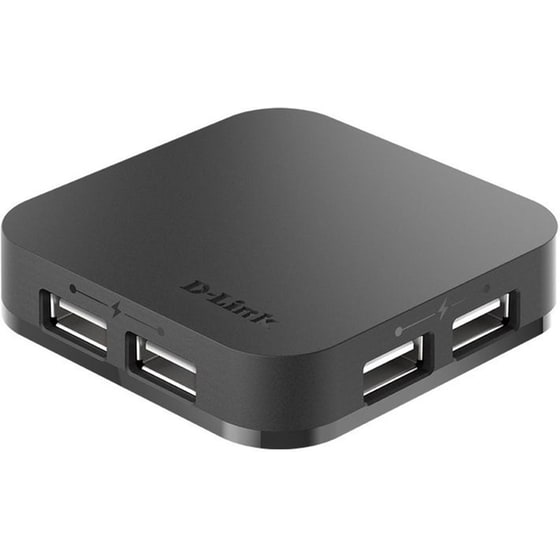 D-Link DUB-H4 USB Hub 4 σε 1 USB-A - Μαύρο image 1