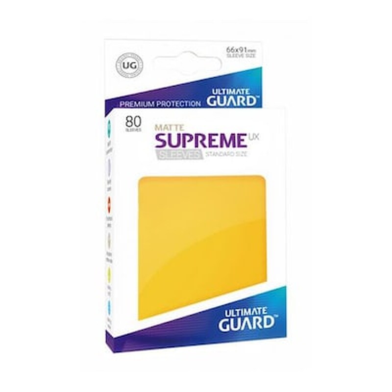 Ultimate Guard Supreme Ux Sleeves Standard Size Matte Yellow (80)