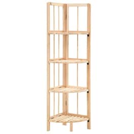Ραφιέρα Γωνιακή VidaXLαπό Ξύλο Κέδρου 27x27x110 cm - Μπεζ