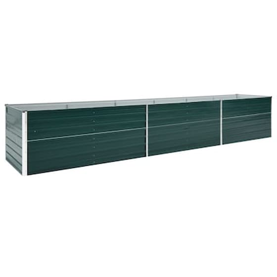 Vidaxl Ζαρντινιέρα Υπερυψωμένη Πράσινη 480x80x77 Εκ. Γαλβαν. Χάλυβας image 3