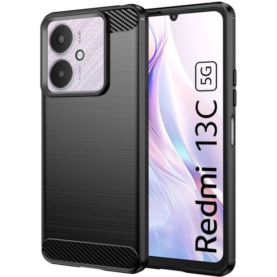 Θήκη Xiaomi Redmi 13c / Poco C65 / Poco M6 - Techsuit Carbon Silicone - Black image 0