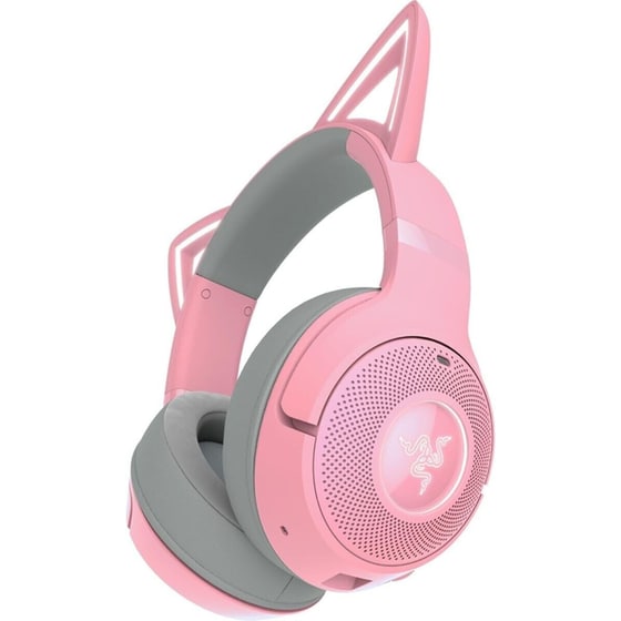 Razer Kraken Kitty V2 BT Gaming Ασύρματα Ακουστικά Bluetooth με RGB Φωτισμό - Quartz image 1