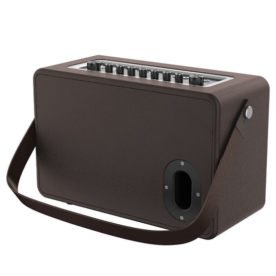 Party Speaker Aiwa MIX420 100W Karaoke με Ασύρματα Μικρόφωνα - Καφέ image 3