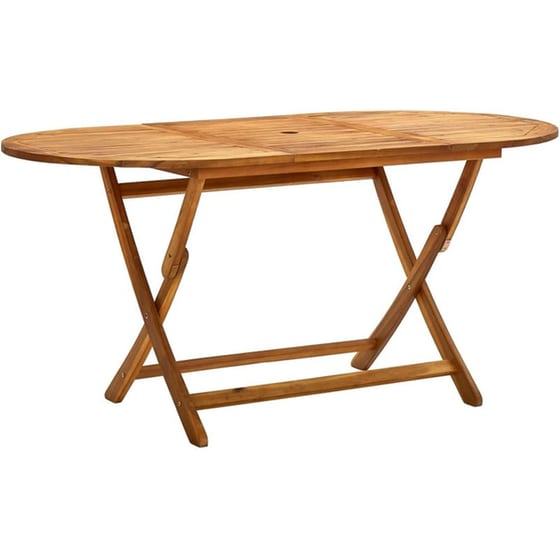 Τραπέζι Εξωτερικού Χώρου Πτυσσόμενο VidaXL από Ξύλο 160x85x75 cm - Καφέ image 0