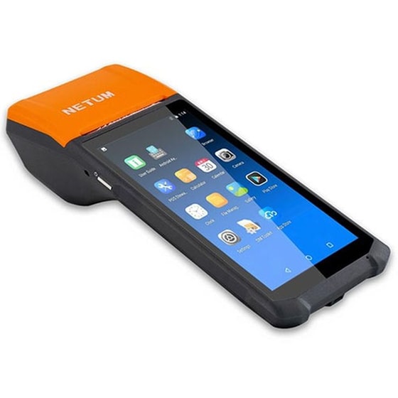 NETUM All in One BT/WIFI 2/16GB Android Pos Terminal Receipt Printer - Πορτοκαλί image 0