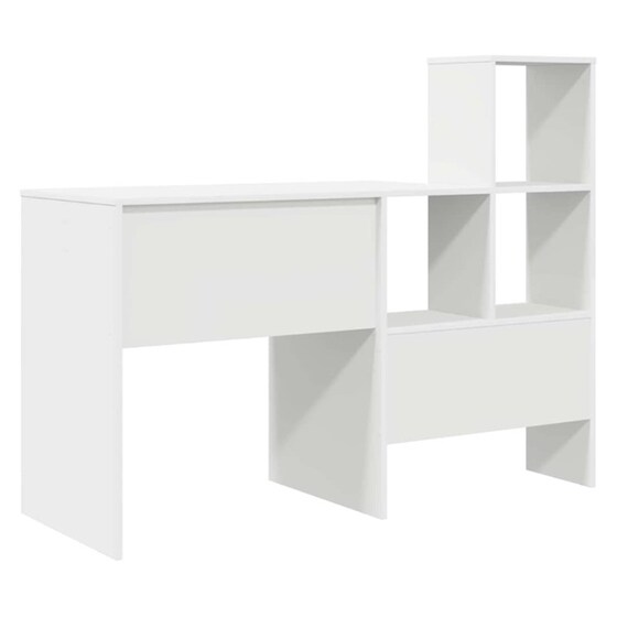 Γραφείο VidaXL από Επεξεργασμένο Ξύλο 131,5x50x106,5 cm - Λευκό image 6