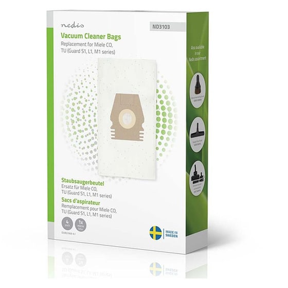 NEDIS 233-2860 Φίλτρο & Σακούλες Ηλεκτρικής Σκούπας 4 τμχ image 1