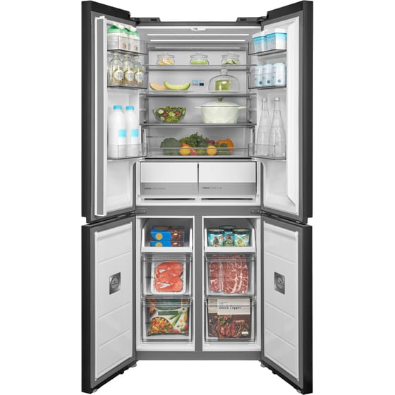 MIDEA MDRM587BIE70 Total No Frost 426 Lt Μαύρο Ψυγείο Ντουλάπα image 5