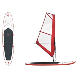 Φουσκωτή Σανίδα SUP με Πανί VidaXL 330 x 72 cm - Κόκκινη