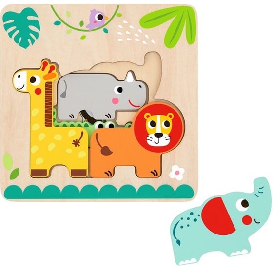 Ξύλινο TOOKY TOY Πάζλ - Ζωάκια Δάσους image 2