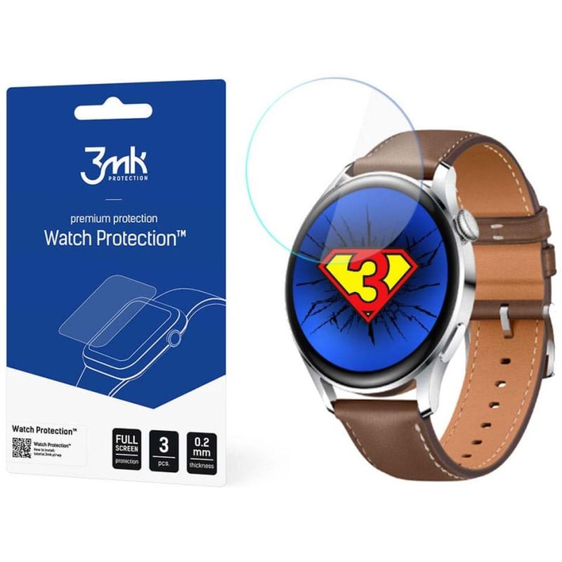 3MK Προστασία Οθόνης 3MK Watch ARC για Huawei Watch 3 (3τμχ)