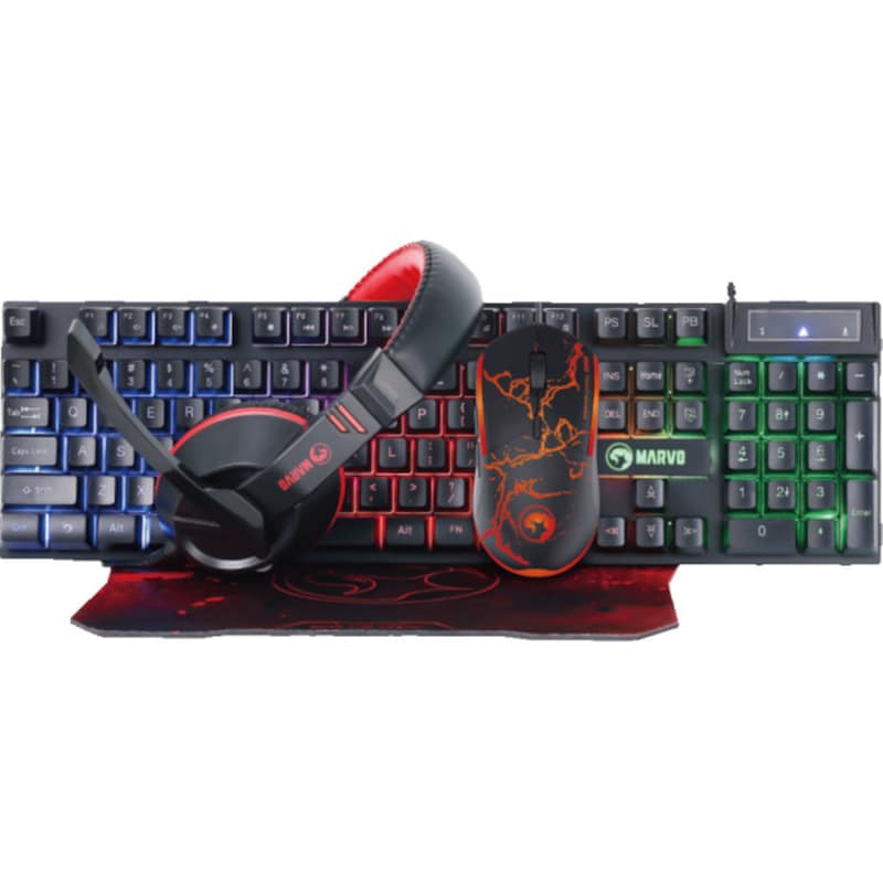 MARVO Marvo CM409 Σετ Gaming Πληκτρολόγιο με RGB φωτισμό Ποντίκι (US)