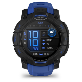 Smartwatch Garmin Instinct 3 AMOLED Supernova Collection 45mm - Black with Blue and Black Limited Edition